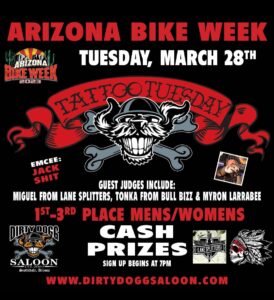 Tattoo Tuesday @ Dirty Dogg Saloon